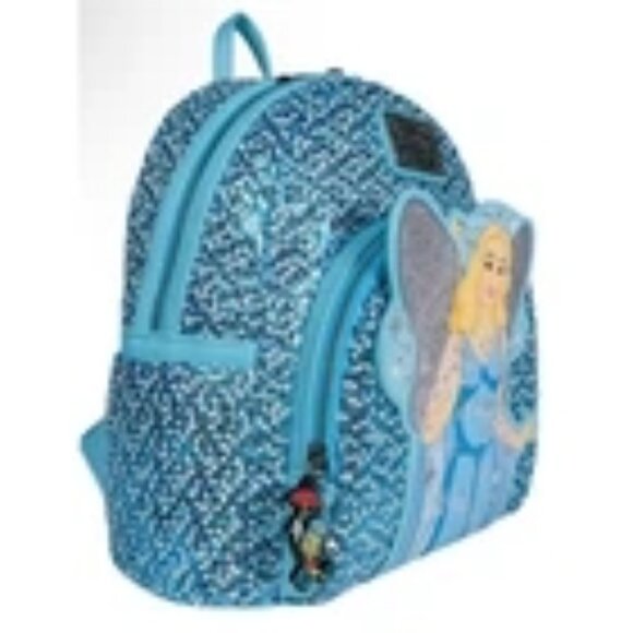 Disney Loungefly Pinocchio\'s Blue Fairy Light Up Mini Backpack